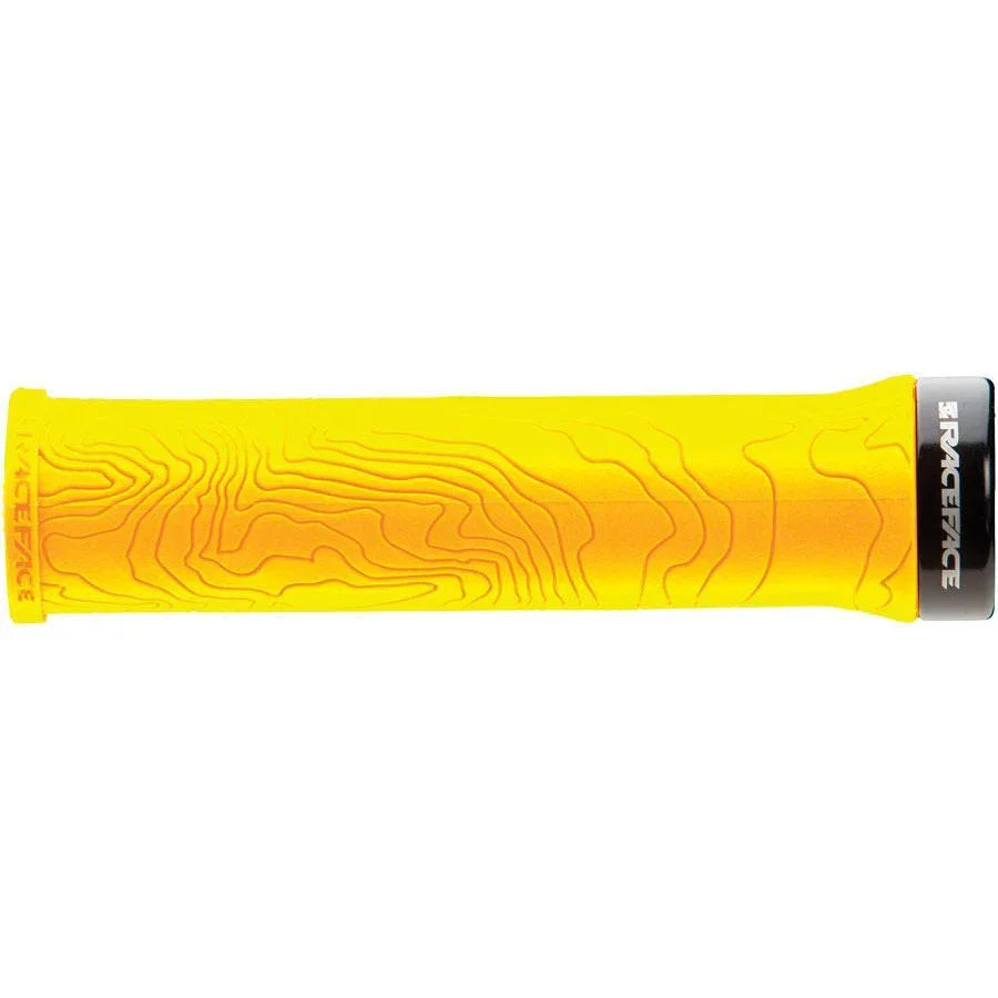 RaceFace Half Nelson Bike Handlebar Grips - Yellow, Lock-On