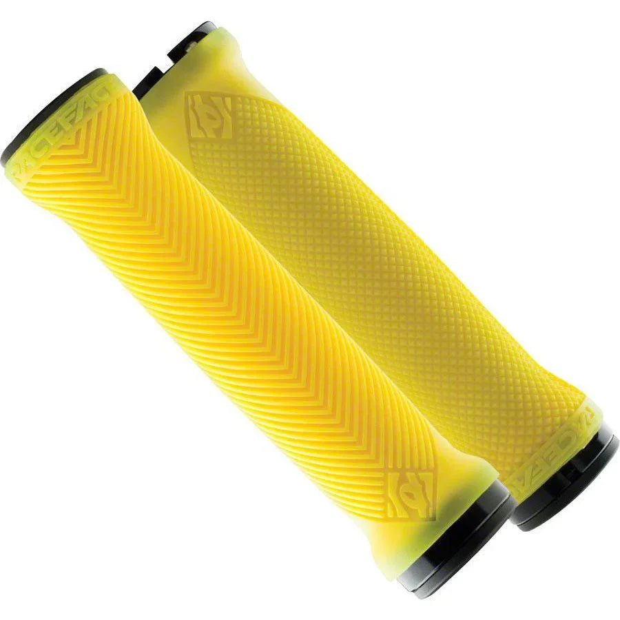 RaceFace Lovehandle Bike Handlebar Grips - Neon Yellow, Lock-On