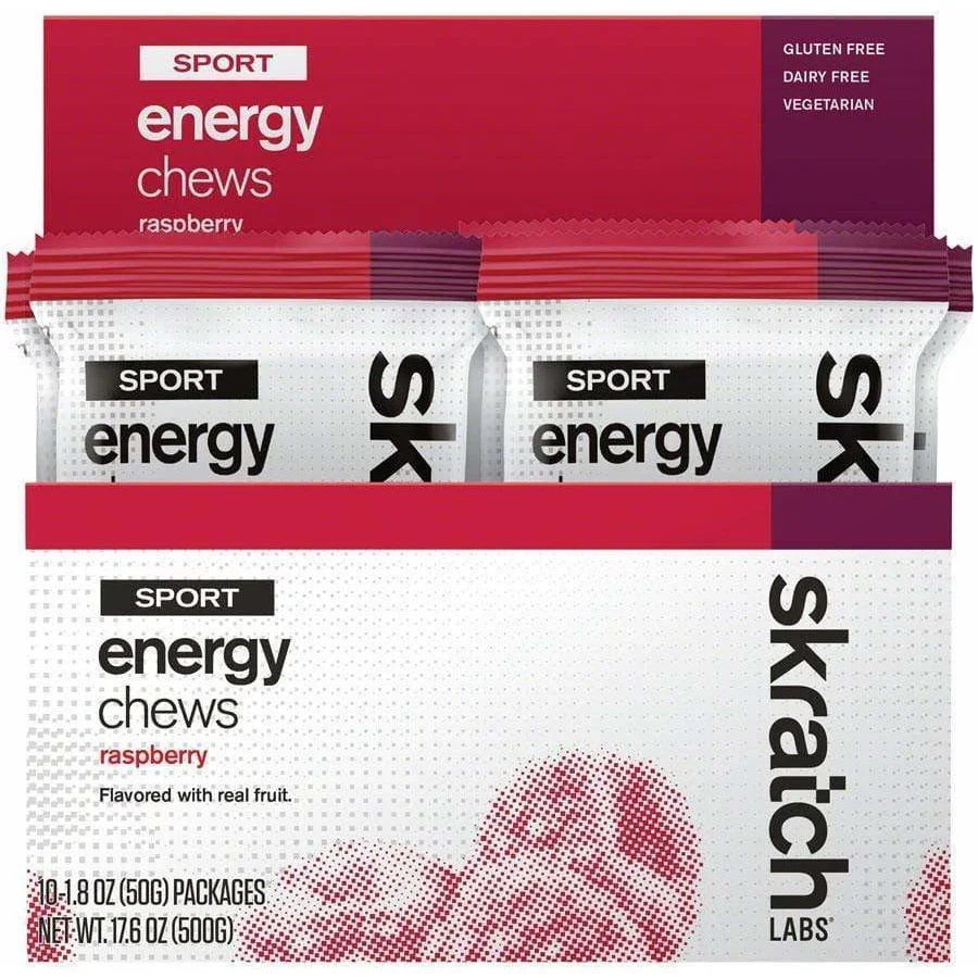 Skratch Labs Sport Energy Chews: Raspberry, Box of 10