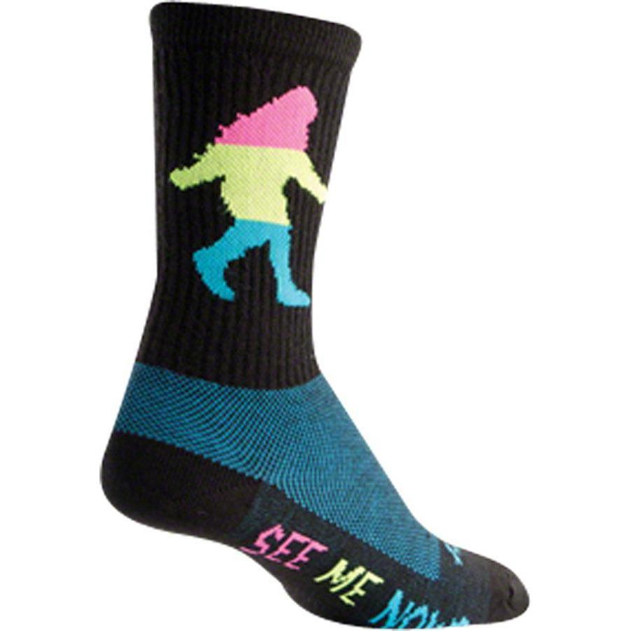 SockGuy Wool Neon Sasquatch Cycling Socks - 6 inch