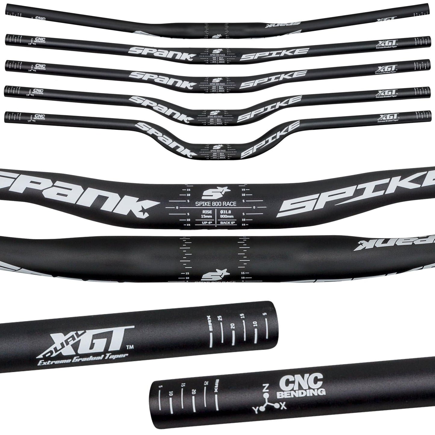 Spank 800 Race Mountain Bike Riser Handlebar - Aluminum - 31.8mm