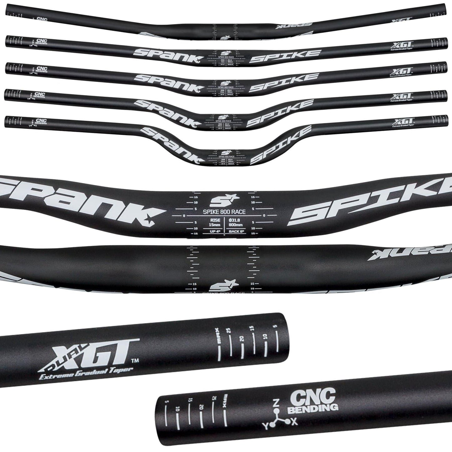 Spank 800 Race Mountain Bike Riser Handlebar - Aluminum - 31.8mm