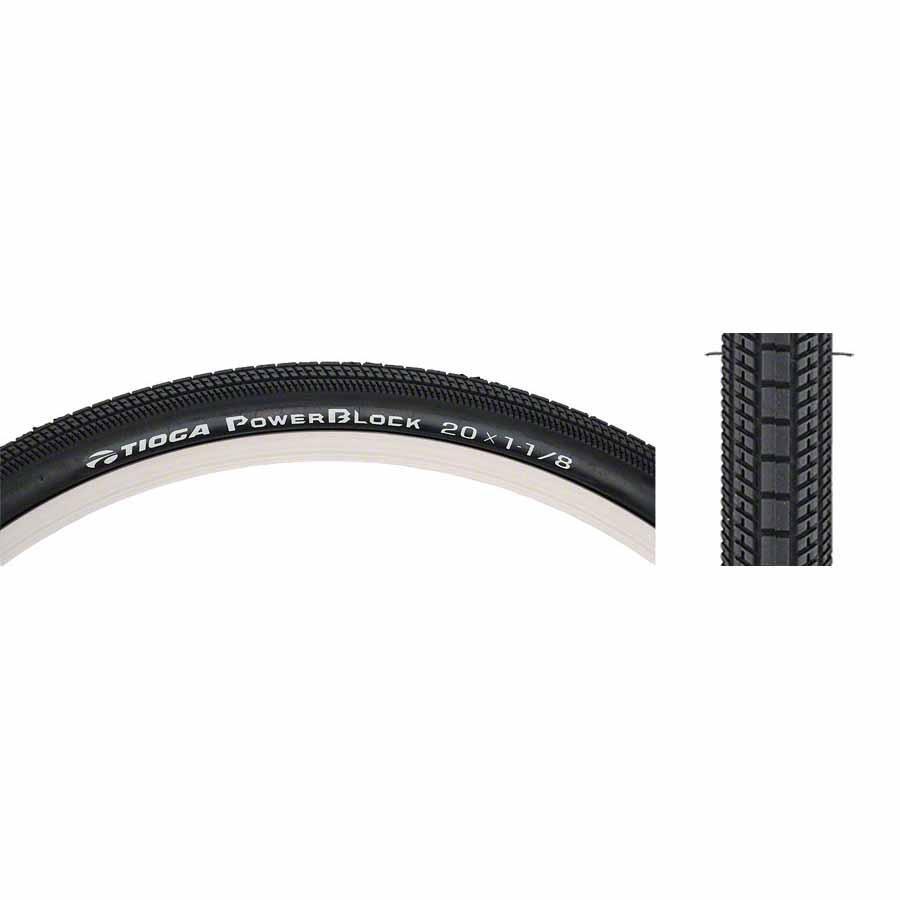 Tioga PowerBlock S-Spec Bike Tire: 20x1-1/8 Folding Bead