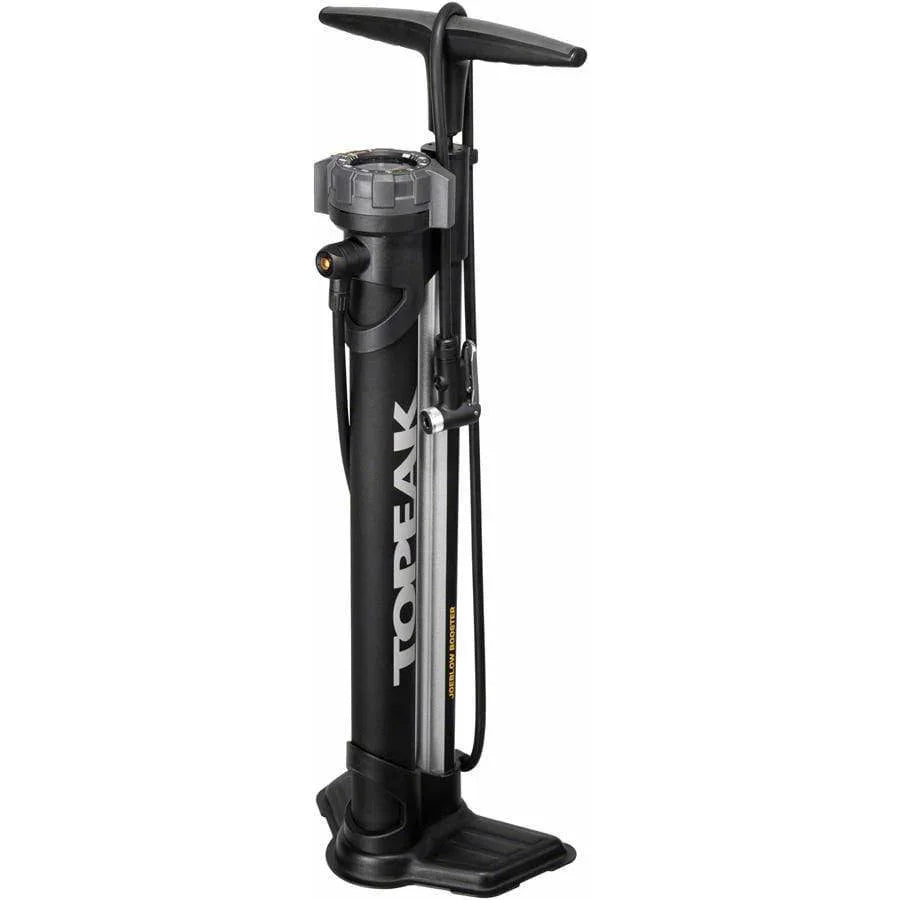 Topeak JoeBlow Booster Floor Pump - 160psi / 11bar, SmartHead DX3, Black/Gray