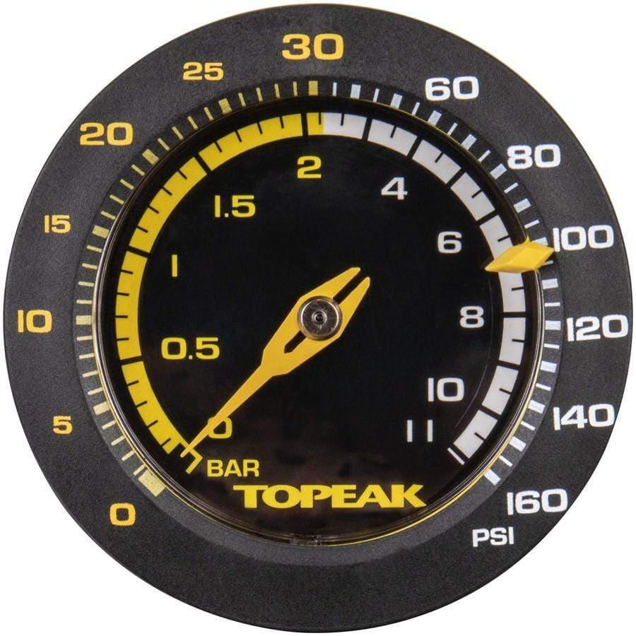 Topeak JoeBlow Sport 2Stage Floor Pump - 160psi / 11bar 3" Gauge, 2-Stage Switch and Pressure Gauge, TwinHead DX5, Yellow/Black