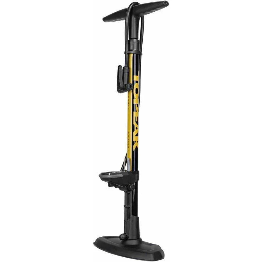 Topeak JoeBlow Sport Digital Floor Pump - 160psi / 11bar Digital Gauge, TwinHead DX5, Black/Yellow
