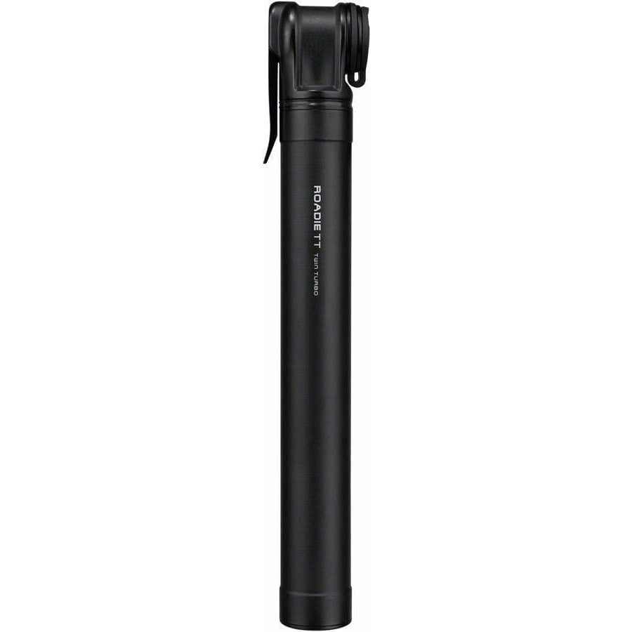 Topeak Roadie TT Mini Bike Pump - 160psi / 11bar, Twin Turbo, 195mm, Black
