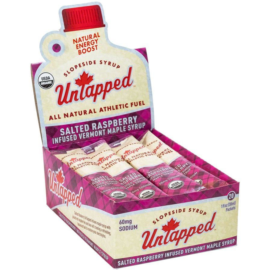 UnTapped Maple Syrup Salted Raspberry Infused Athletic Fuel Gel Packets - Box of 20