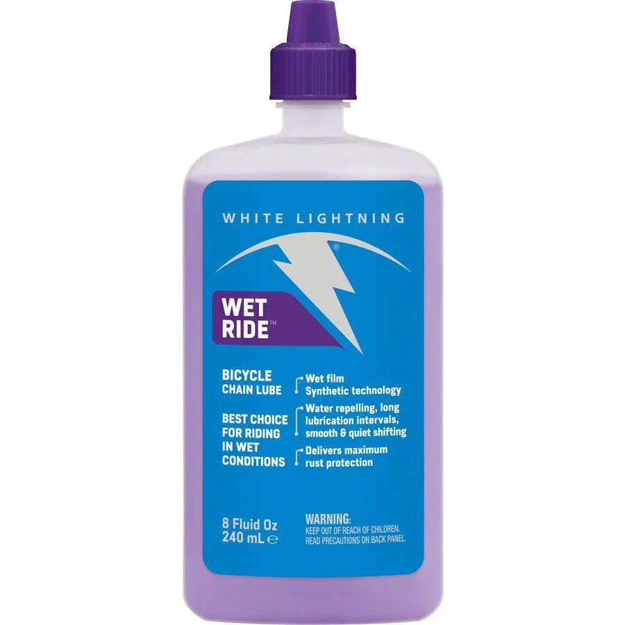 White Lightning Wet Ride Bike Chain Lube - 8 fl oz, Drip