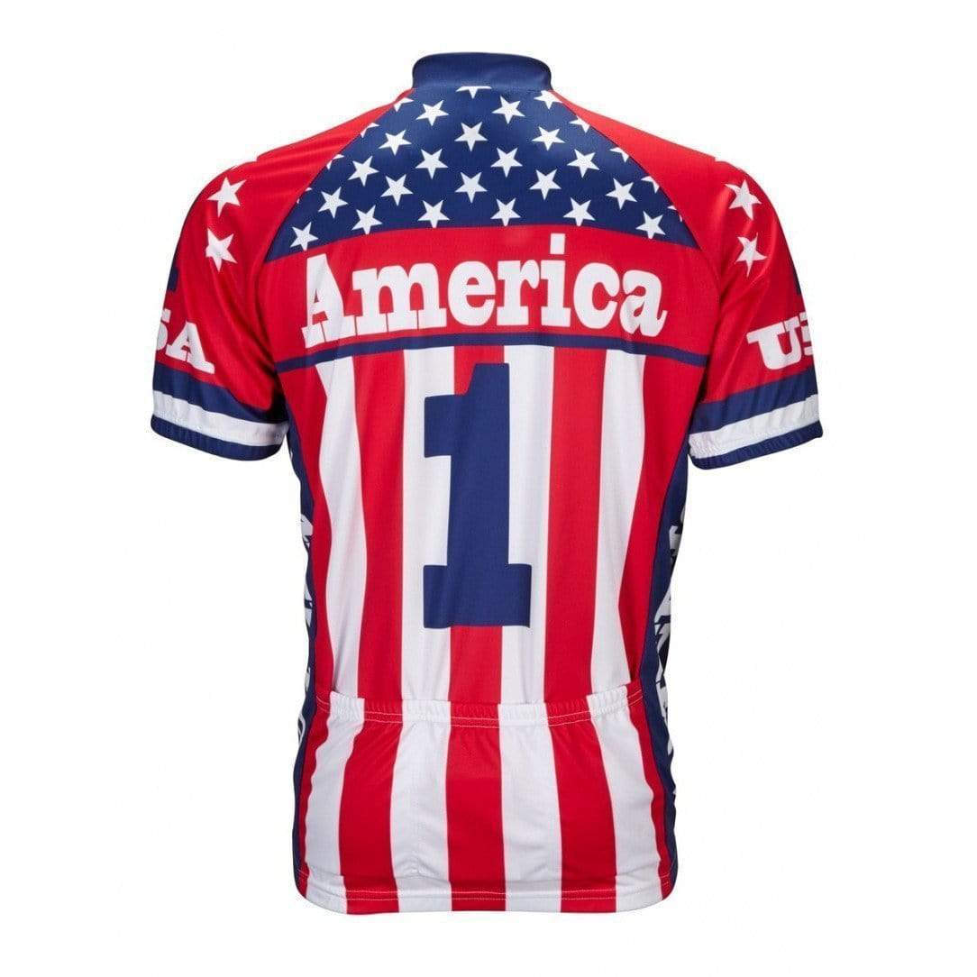 World Jerseys Men's America One Road Bike Jersey
