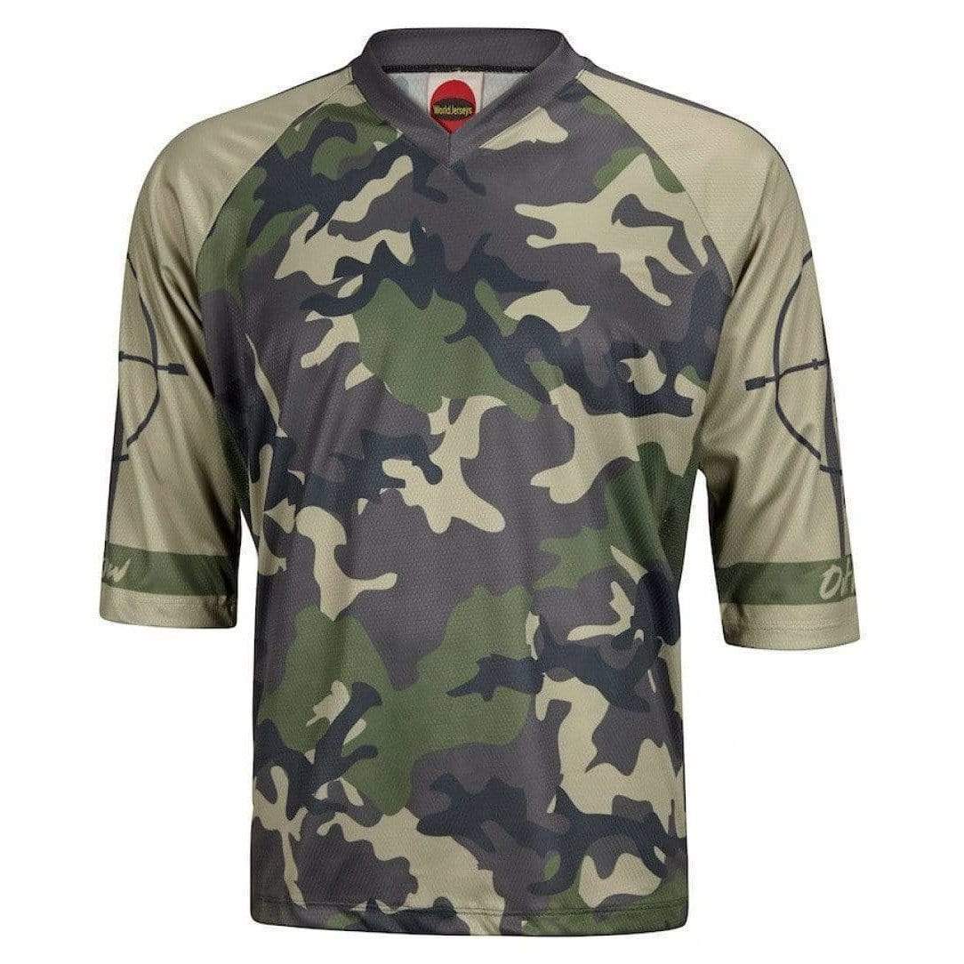 World Jerseys Men's Outlaw Green Camo Mountain Bike Jersey