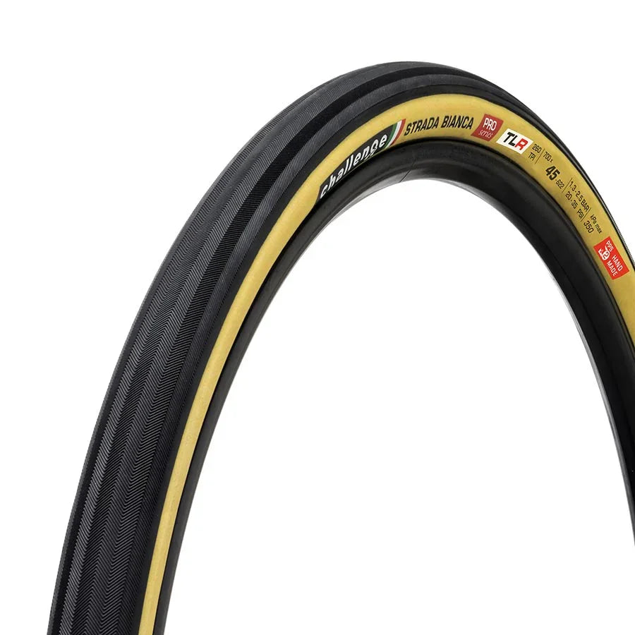 Strada Bianca TLR Road Tire 700x45C Folding Tubeless Ready SmartPlus SuperPoly 300TPI Tanwall - Bicycle Warehouse