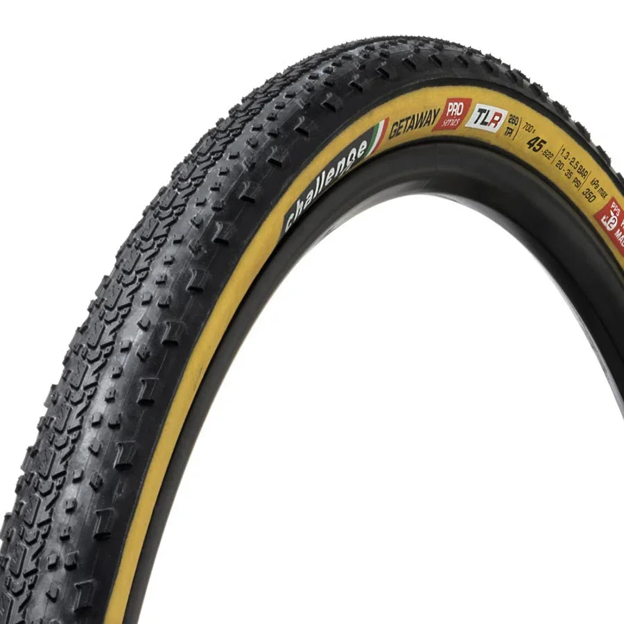Tire Getaway Pro TLR Tire 700 x 45 Black/Tan - Bicycle Warehouse