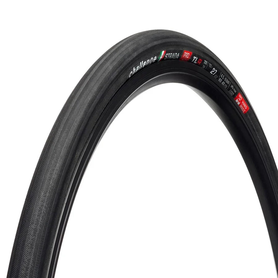 Strada Pro TLR Road Tire 700x27mm Folding Tubeless Ready SmartPlus SuperPoly 300TPI Black - Bicycle Warehouse