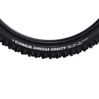 Shredda Mountain Tire 29"x2.50 Folding Tubeless Ready Addix Ultra Soft Gravity Pro - Radial 67TPI Black - Bicycle Warehouse