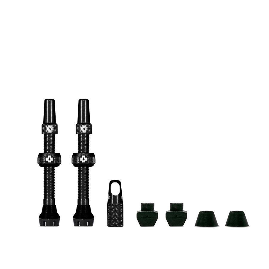 V2 Tubeless Valve Kit - Black 44mm Pair - Bicycle Warehouse