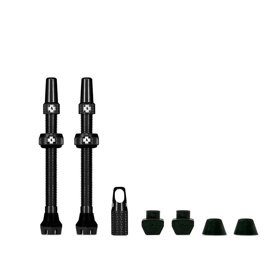 V2 Tubeless Valve Kit - Black 60mm Pair - Bicycle Warehouse
