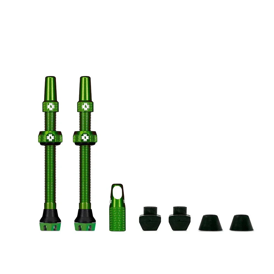 V2 Tubeless Valve Kit - Green 60mm Pair - Bicycle Warehouse