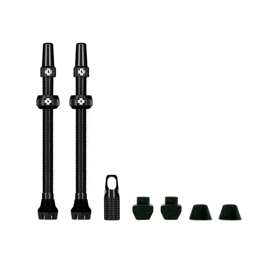 V2 Tubeless Valve Kit - Black 80mm Pair - Bicycle Warehouse