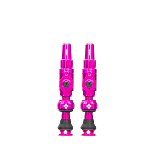 Big Bore Lite Tubeless Valve 60mm Pair - Pink - Bicycle Warehouse