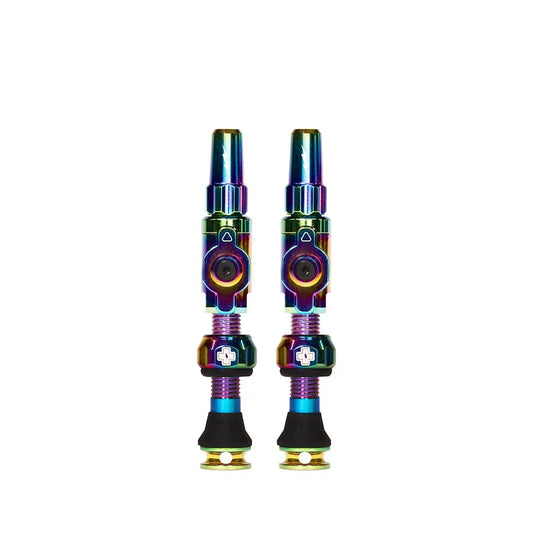 Big Bore Lite Tubeless Valve Stems - Medium 35mm Iridescent - Bicycle Warehouse