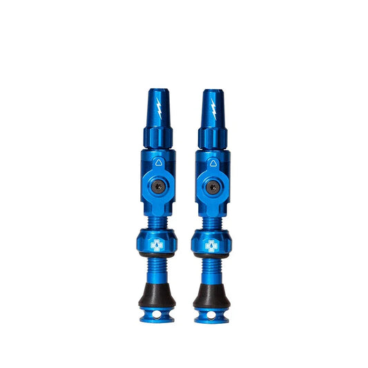 Big Bore Lite Tubeless Valve Stems - Medium 35mm Blue - Bicycle Warehouse