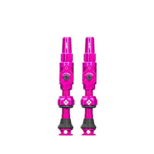 Big Bore Lite Tubeless Valve 65mm Pair - Pink - Bicycle Warehouse