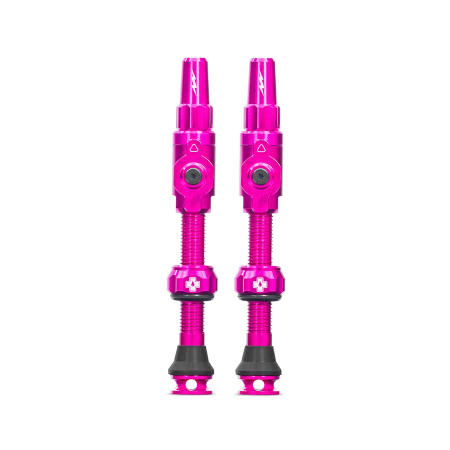Big Bore Lite Tubeless Valve 75mm Pair - Pink - Bicycle Warehouse