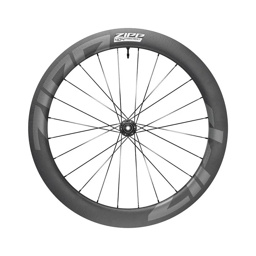 Zipp 404 Firecrest Carbon Front Wheel - 700 12 X 100mm Center-Lock Tubeless BLK A1 - Bicycle Warehouse