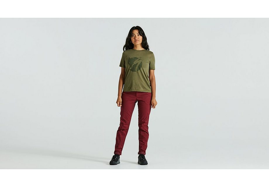 Specialized S/F Wool Tee Ss Wmn Green Xxs