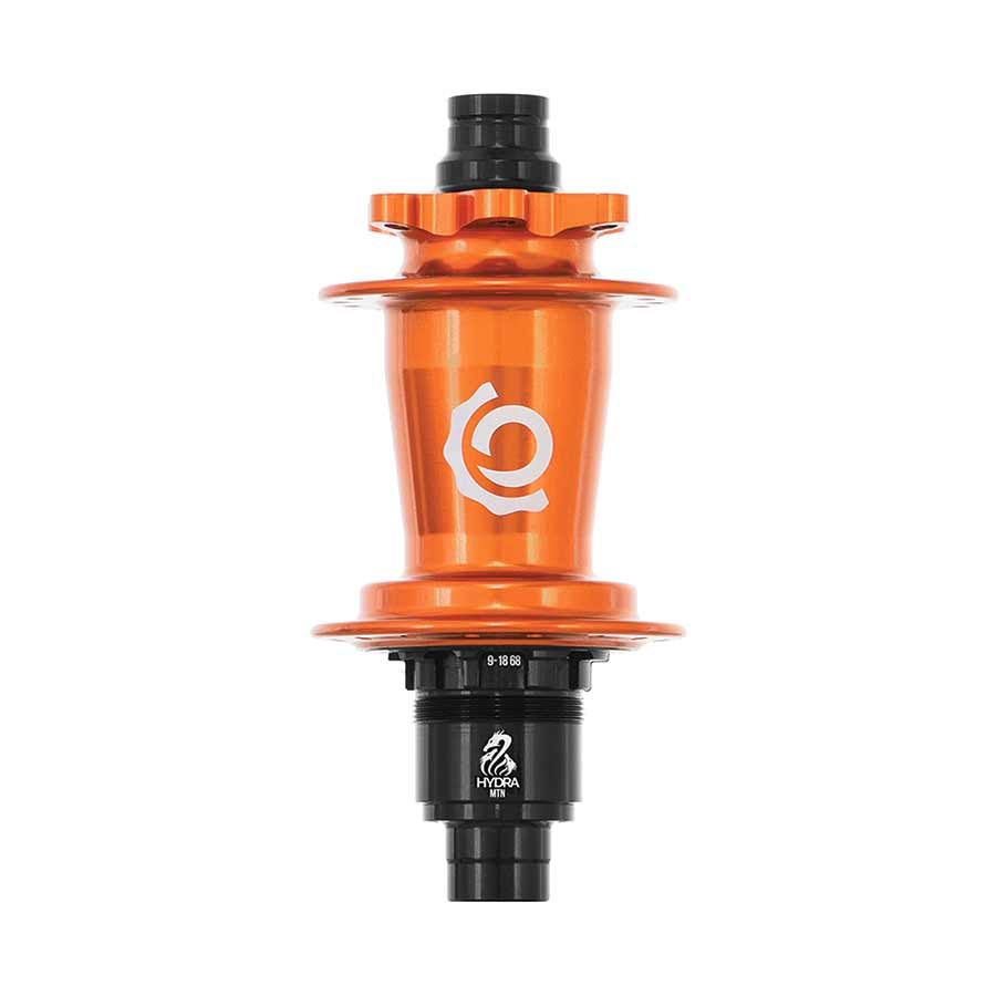 Hydra Classic Rear Hub - 12 x 148mm 6-Bolt Micro Spline Orange 28H - Bicycle Warehouse