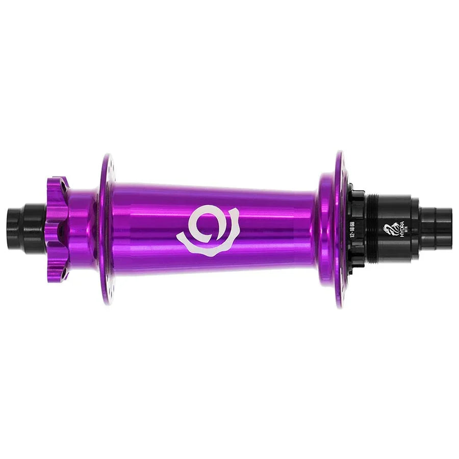 Hydra Classic Rear Hub - 12 x 148mm 6-Bolt Micro Spline Purple 32H - Bicycle Warehouse