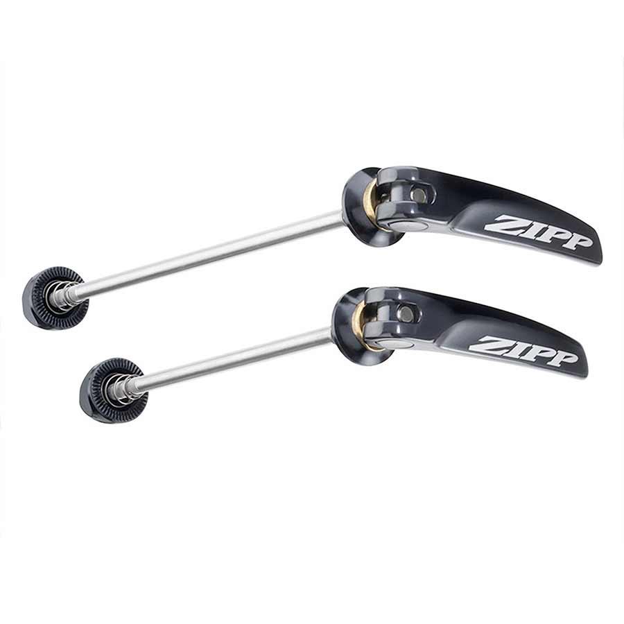 Zipp Tangente Quick Release Skewer Set - 100mm/135mm Disc Brake Stainless Steel BLK With Silver Logo - Bicycle Warehouse