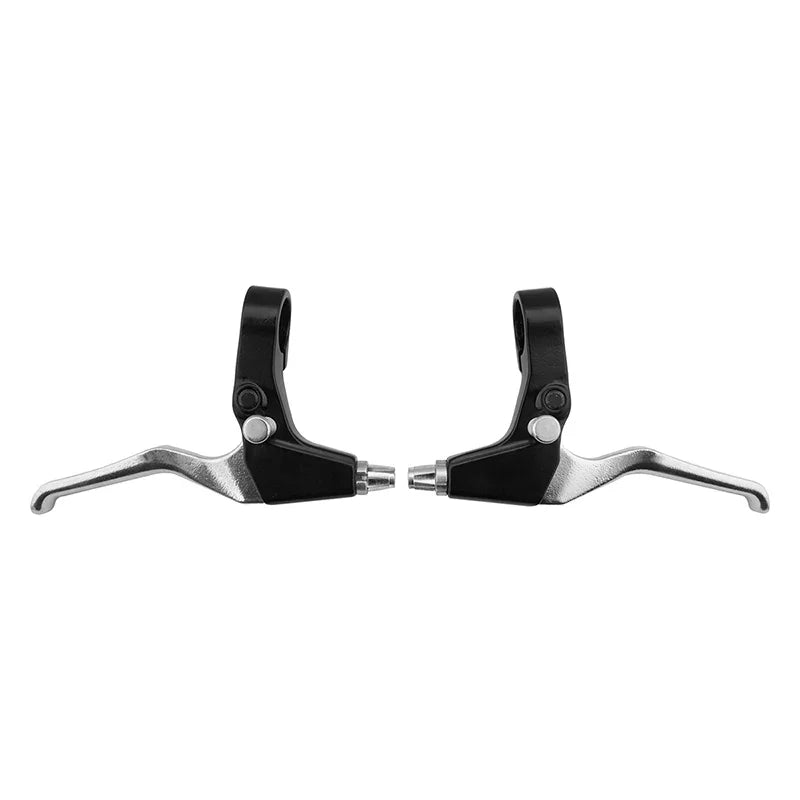 Locking Levers Black/Silver Pair 3 Finger 22.2 - Bicycle Warehouse