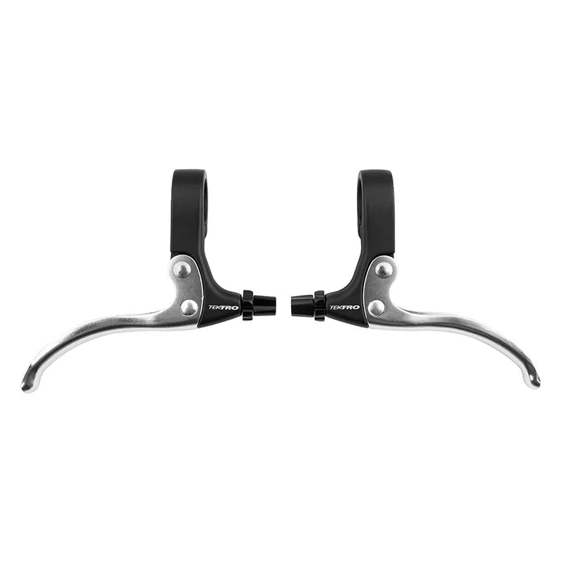 FL540 Flat Bar Levers Black/Silver Pair - Bicycle Warehouse