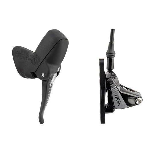 Rival 1 Disc Brake Lever - Left/Front Hydraulic Flat Mount No Offset BLK A1 - Bicycle Warehouse