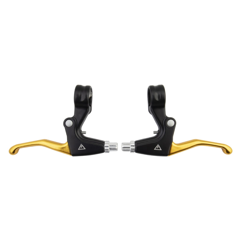 V-Type 2-Finger Lever Gold Pair - Bicycle Warehouse