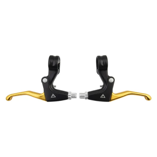 V-Type 2-Finger Lever Gold Pair - Bicycle Warehouse