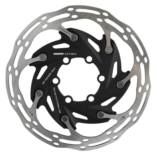 CenterLine XR Disc Brake Rotor - 140mm 6-Bolt Silver/Black - Bicycle Warehouse