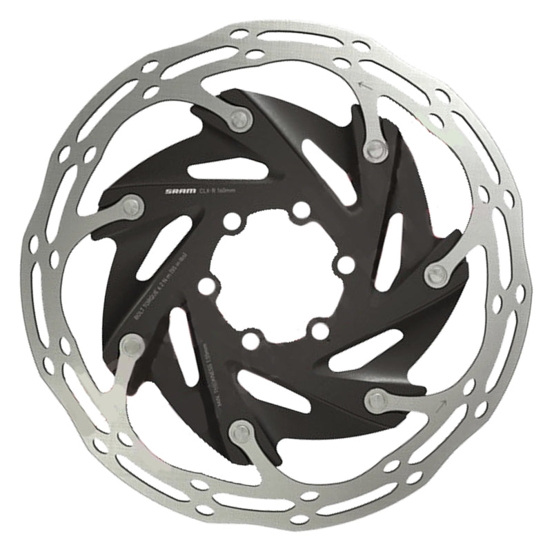 CenterLine XR Disc Brake Rotor - 160mm 6-Bolt Silver/Black - Bicycle Warehouse
