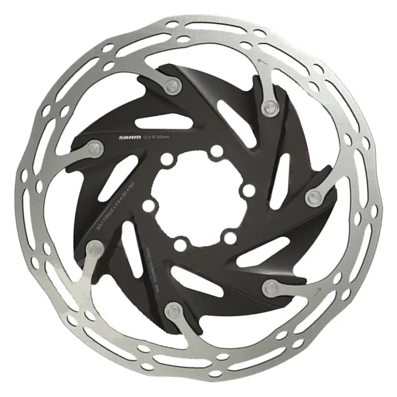 CenterLine XR Disc Brake Rotor - 160mm 6-Bolt Silver/Black - Bicycle Warehouse