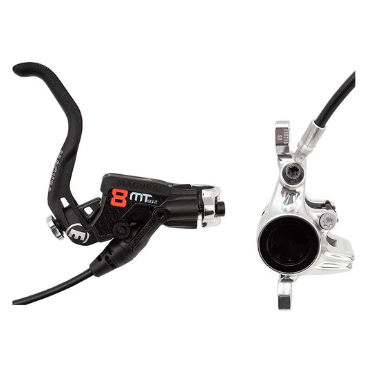Magura MT8 Pro Disc Brake Lever - Front Rear Hydraulic Post Mount BLK/Chrome - Bicycle Warehouse