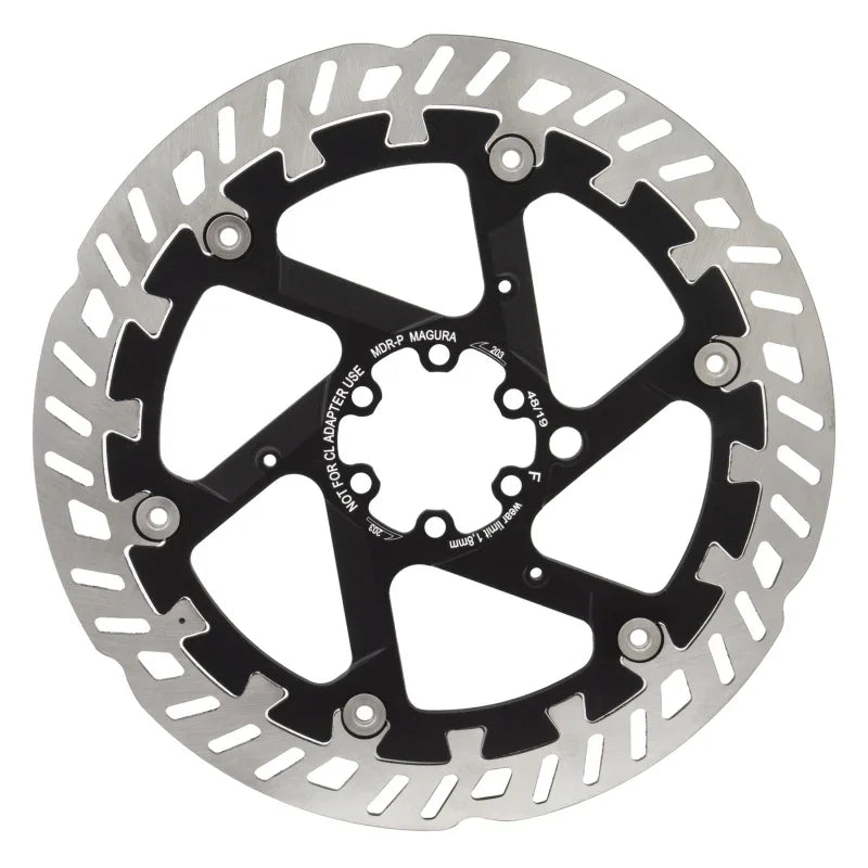 Magura MDR-P Disc Brake Rotor - 203mm 6-Bolt For eBike Silver/Black - Bicycle Warehouse