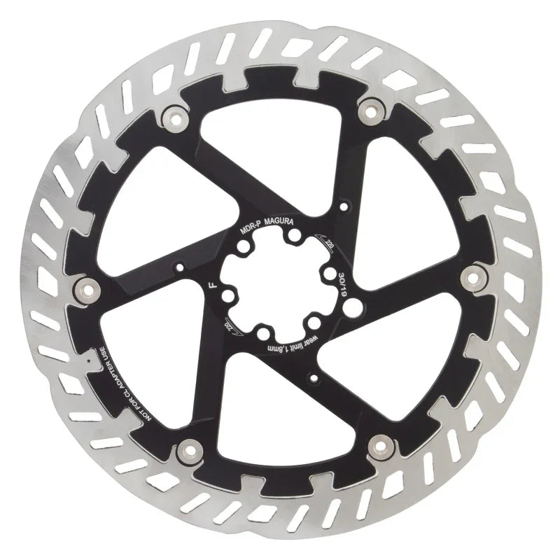 Magura MDR-P Disc Brake Rotor - 220mm 6-Bolt For eBike Silver/Black - Bicycle Warehouse
