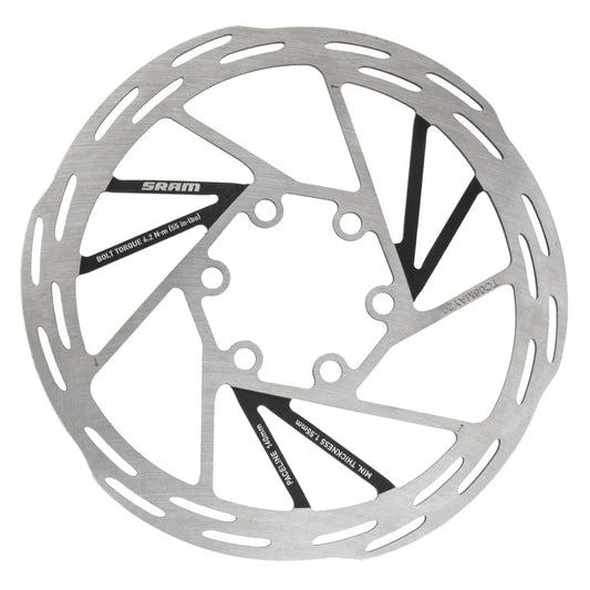 Paceline Disc Brake Rotor - 140mm 6-Bolt Silver/Black - Bicycle Warehouse