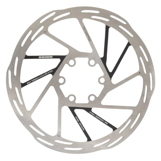Paceline Disc Brake Rotor - 160mm 6-Bolt Silver/Black - Bicycle Warehouse