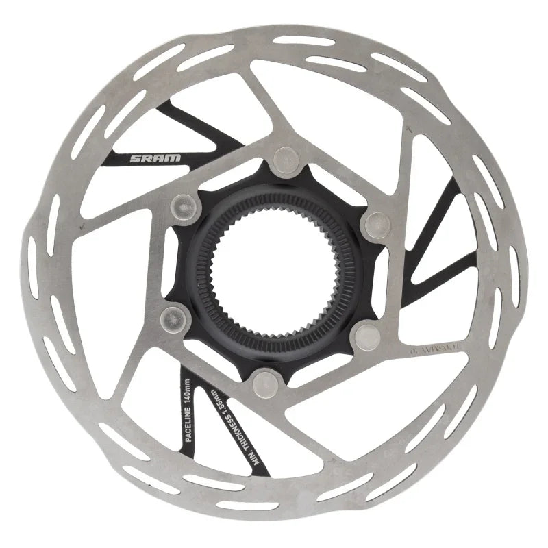 Paceline Disc Brake Rotor 140mm CenterLock Silver/Black - Bicycle Warehouse