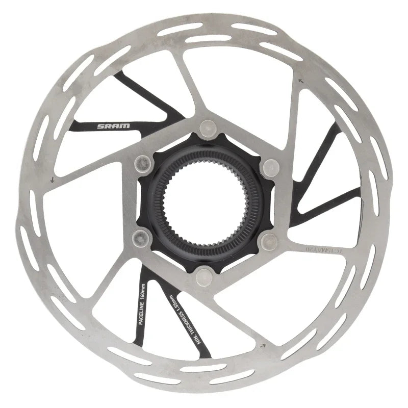 Paceline Disc Brake Rotor 160mm CenterLock Silver/Black - Bicycle Warehouse