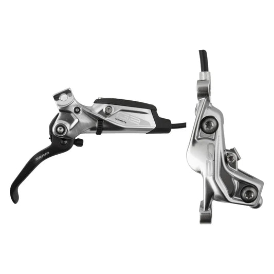 G2 Ultimate Disc Brake Lever - Rear Hydraulic Post Mount Carbon Lever Titanium Hardware Polar Grey Anodized A2 - Bicycle Warehouse
