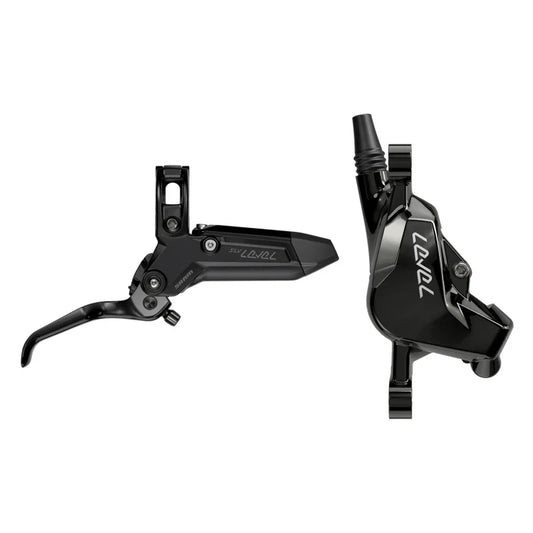 Level Silver Stealth Disc Brake Lever - Front Post Mount 2-Piston Aluminum Lever SS Hardware BLK C1 - Bicycle Warehouse